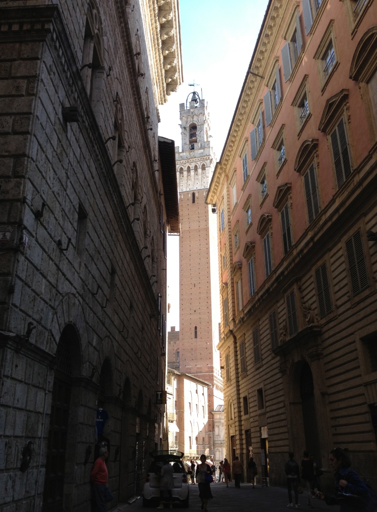 La Torre del Mangia: the tower in Siena's main square, Piazza del Campo, and the symbol of my new neighborhood. 